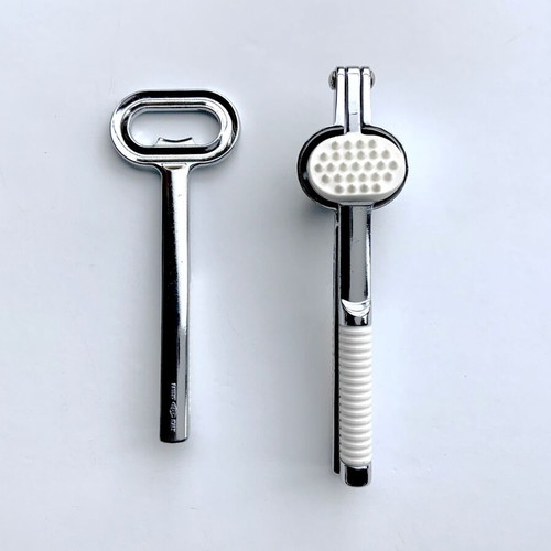 Pedrini P.P.L. garlic press and bottle opener set used