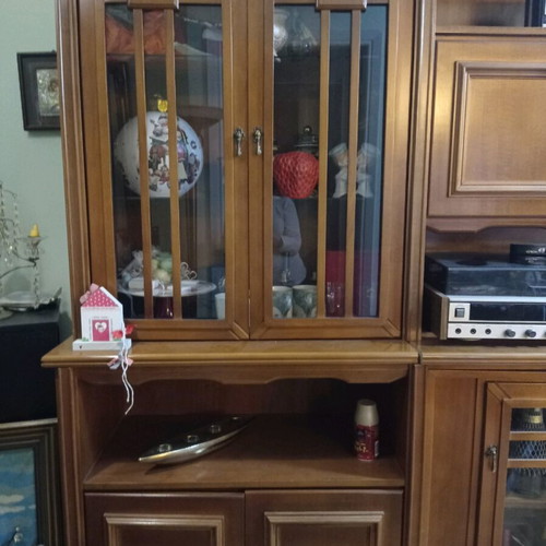 Composite furniture used, solid walnut, four pieces
