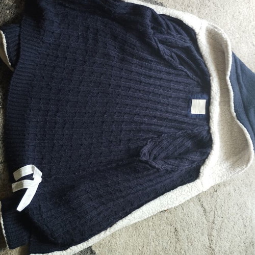 Zara cardigan with hood used, size M, blue