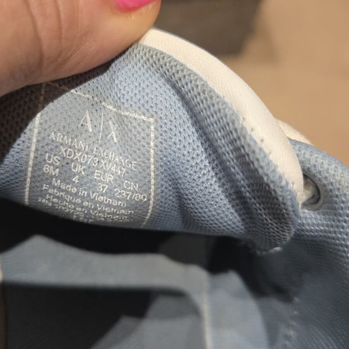 Armani Exchange white sports shoes like new, size 37.5-38