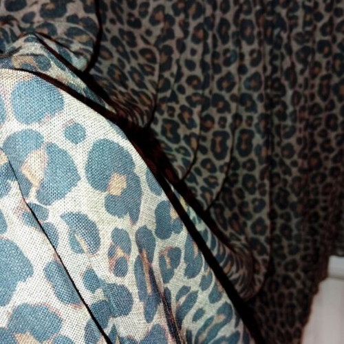 Karavan leopard skirt S/M, black and brown
