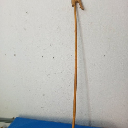Handmade skull walking stick used, one meter long