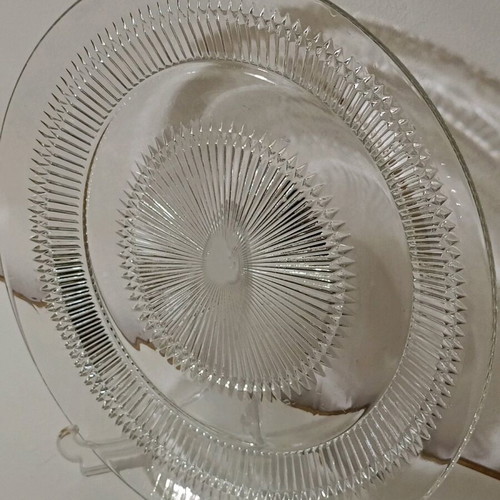Crystal wedding cake platter like new, 32 cm