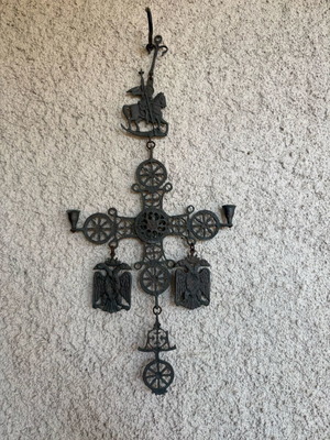 Byzantine-style cross with Saint George used