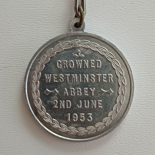 Vintage Queen Elizabeth II Coronation Commemorative Pendant 1953