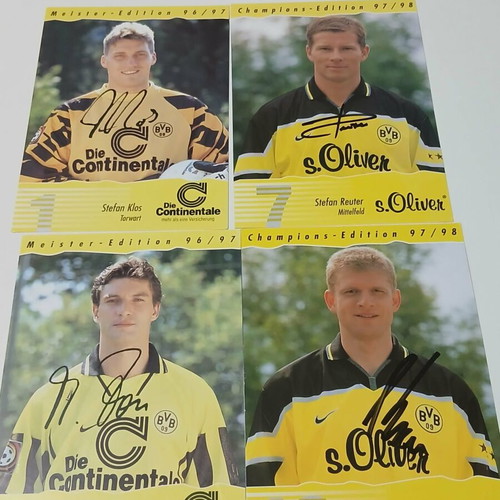 Signed Football Player Cards like new, various teams and years