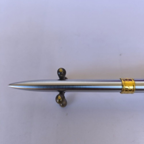 Aurora Magellano Gun pen like new, stainless steel, made in Italy