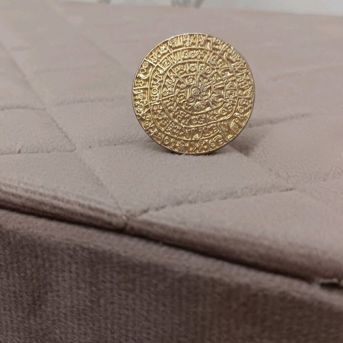 Ring Phaistos Disc like new, openable