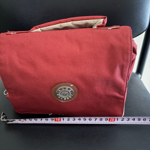 Aude Falbert travel toiletry bag 3 in 1 like new, burgundy and ecru