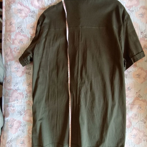 H&M short-sleeve shirt Large, khaki green, 100% cotton, like new