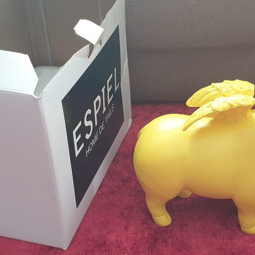 Espiel Decorative Pig Figurine New, Polyresin 18cm