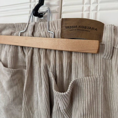 Vassia Kostara cargo pants, beige, XS