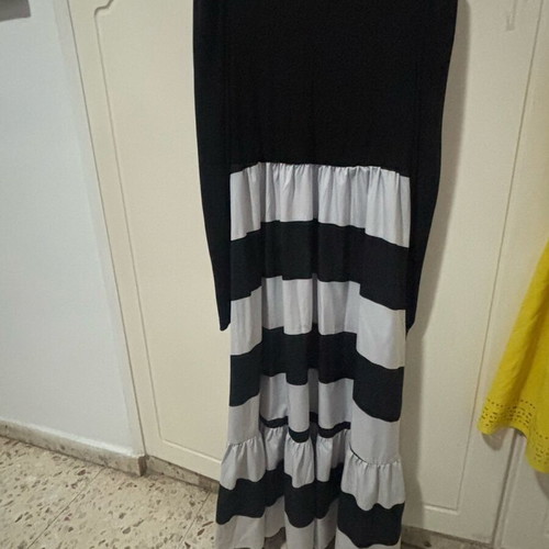 Black dress with white details like new