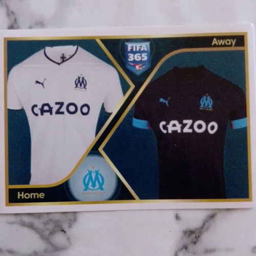 Panini FIFA 365 Marseille Home & Away Kits Sticker new