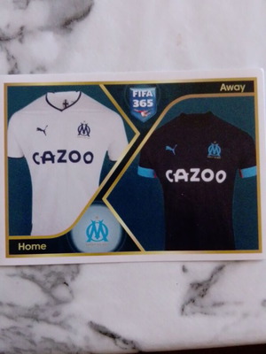 Panini FIFA 365 Marseille Home & Away Kits Sticker new