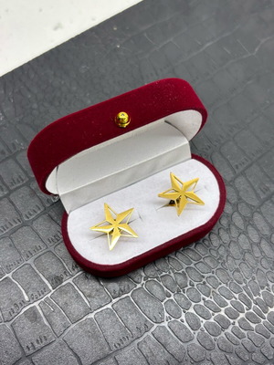 Μανικετόκουμπα αστέρια επιχρυσωμένα σαν καινούργια