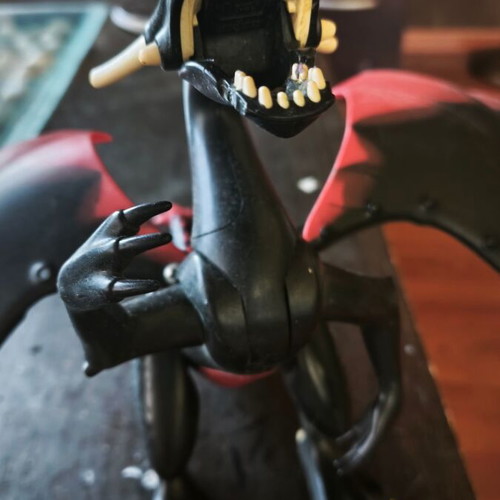 Playmobil dragon used with light and movable wing
