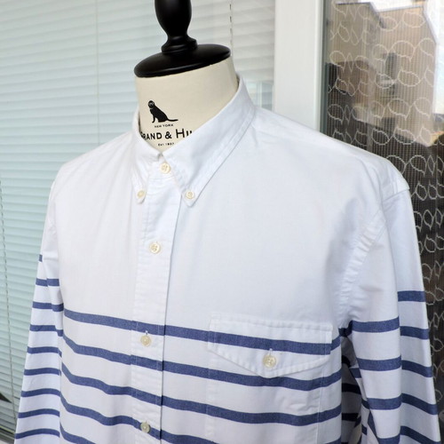 Polo Ralph Lauren Men's Navy Striped Button Down Shirt XL