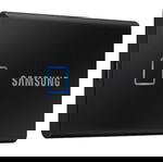  Σφραγισμένος φορητός σκληρός 500GB Samsung Τ7 Touch USB Type-C SSD 5 2.5" - Μαύρο