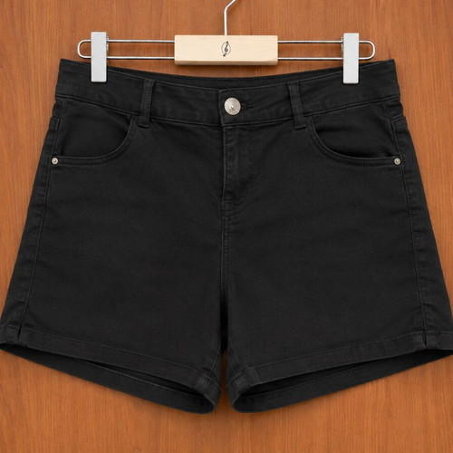 Stradivarius black cotton shorts like new, size S