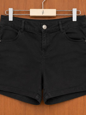 Stradivarius black cotton shorts like new, size S