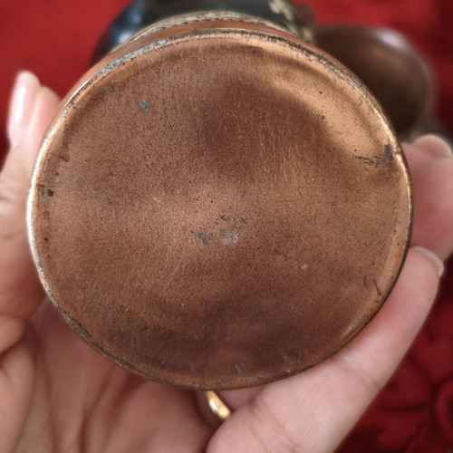 Vintage Oriental Coffee Set, Copper with Engraved Design
