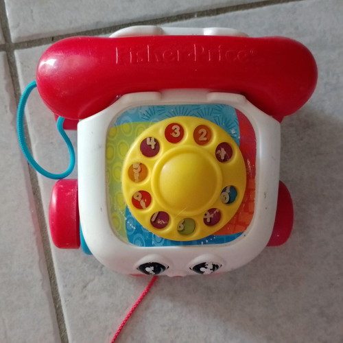 Fisher Price pull toy phone and wooden animal puzzle set