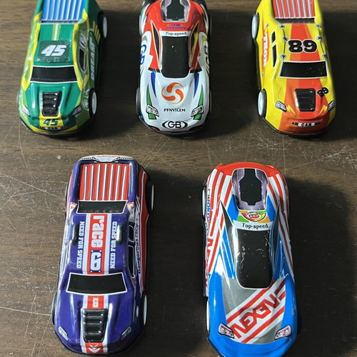 Pull Back Toy Car Set Racing Collection like new, 5 pcs