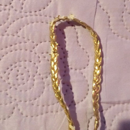 Viscose dress used with gold details, green color