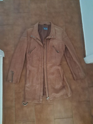 Leather women's coat Giorgio Ajutanti like new, brown, size L