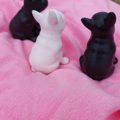 Table decorative porcelain dog figurines handmade new, set of 3