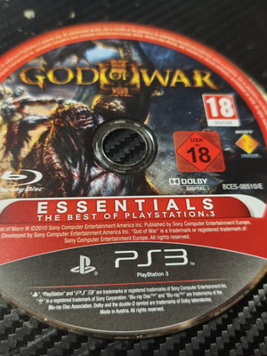God of War III PS3 Essentials game disc