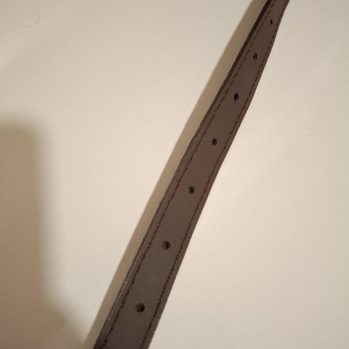 Thin women's belt dark brown with gold buckle new