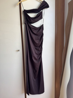 Dress Lycra with cut outs like new, Pink Woman, brown, size S