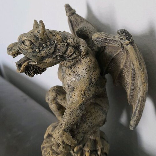 Dragon used Tudor Mint hand-painted figure, height 13cm