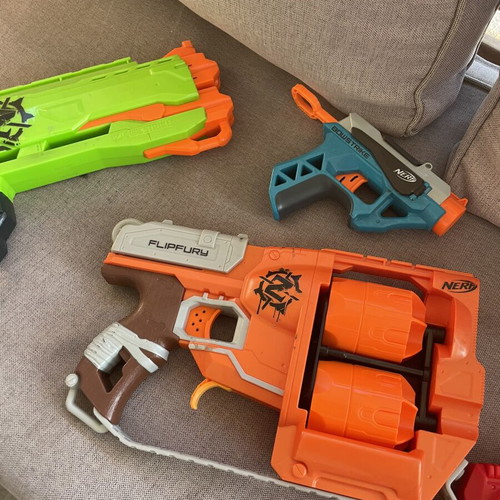 Nerf toy guns set of 7 used, very good condition