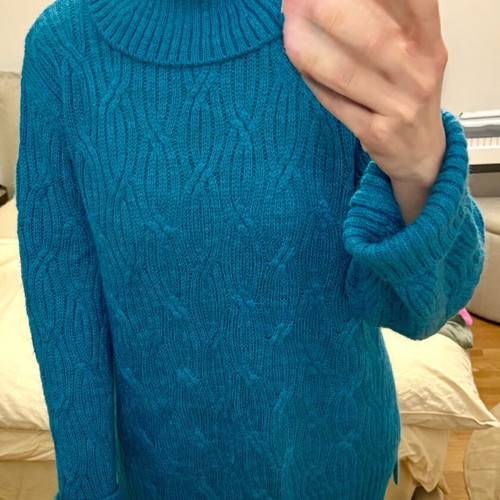 Massimo Dutti sweater blue, 100% wool, new, size L