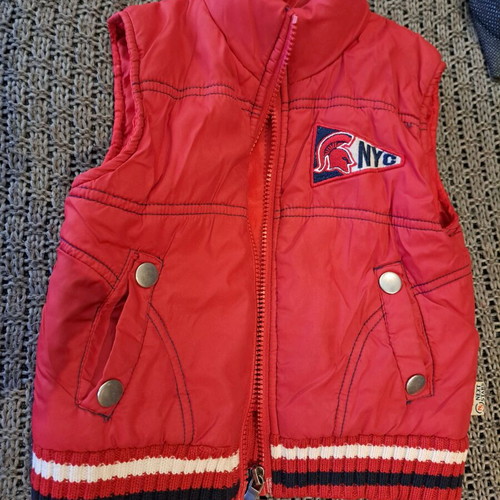 Children's red sleeveless jacket vest used size 18