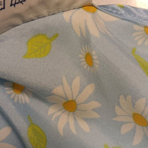 Satin summer pajamas like new blue floral set with hole