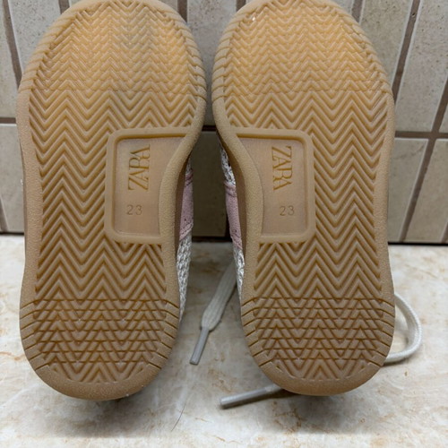 Zara children's shoes like new, size 23, white and pink