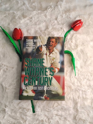 Shane Warne's Century hardback book signed, like new