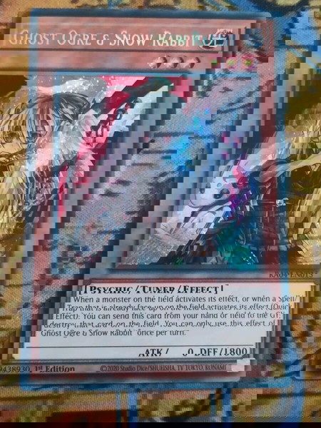 1) Ghost Ogre & Snow Rabbit (Secret Rare, Yugioh)