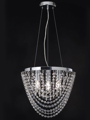 Four-Light Crystal Nickel Ceiling Light new