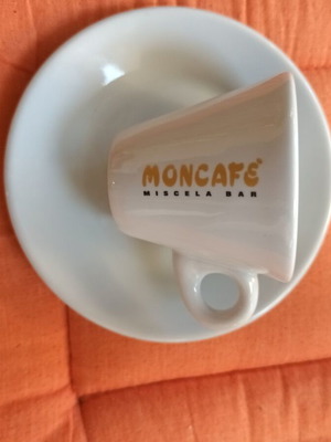 Διαφημιστικό φλυτζανάκι καφέ Moncafe με πιατάκι
