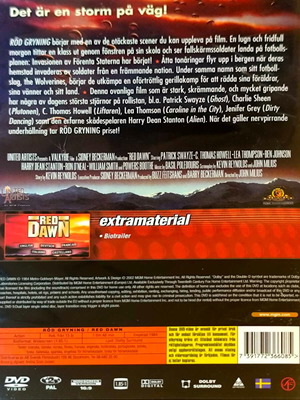 Red Dawn DVD ταινία δράσης με Patrick Swayze, αγγλικοί υπότιτλοι