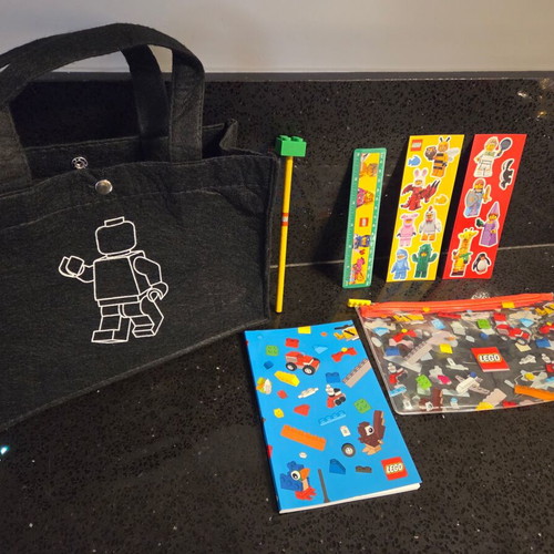 Lego stationery and bag new