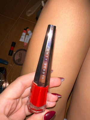 Fenty red lipstick lightly used