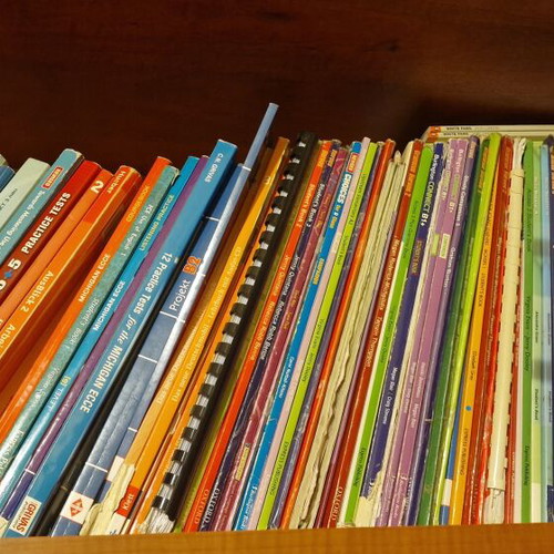 English and German language learning books used