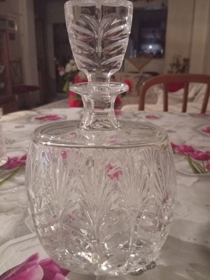 Crystal Carafe Luxury Engraved, new, height 26cm width 20cm