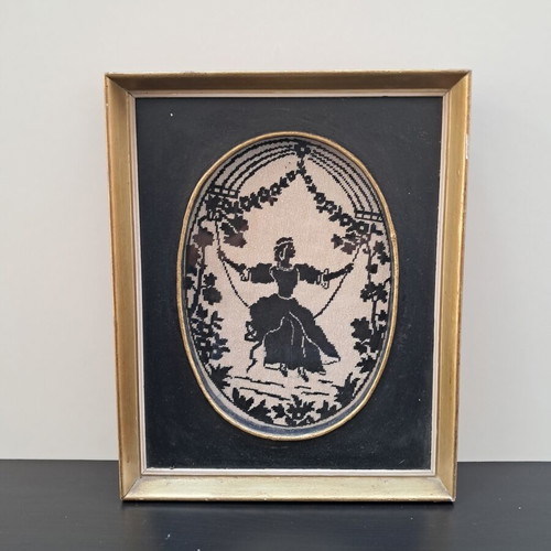 Handmade embroidery in frame 41x33 cm like new